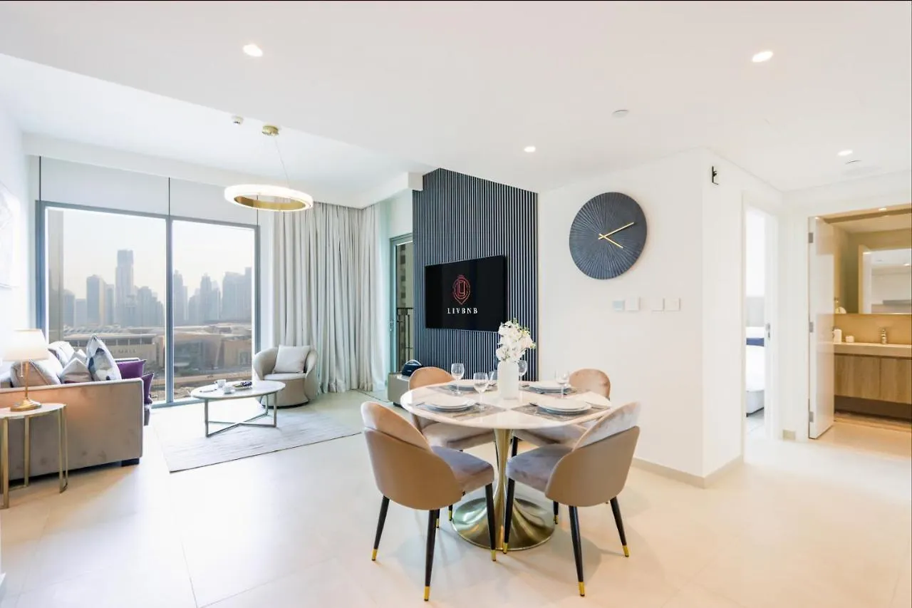 Apartment Livbnb Suites - Lavish 2Br W/ Burj Khalifa Views & Near Dubai Mall