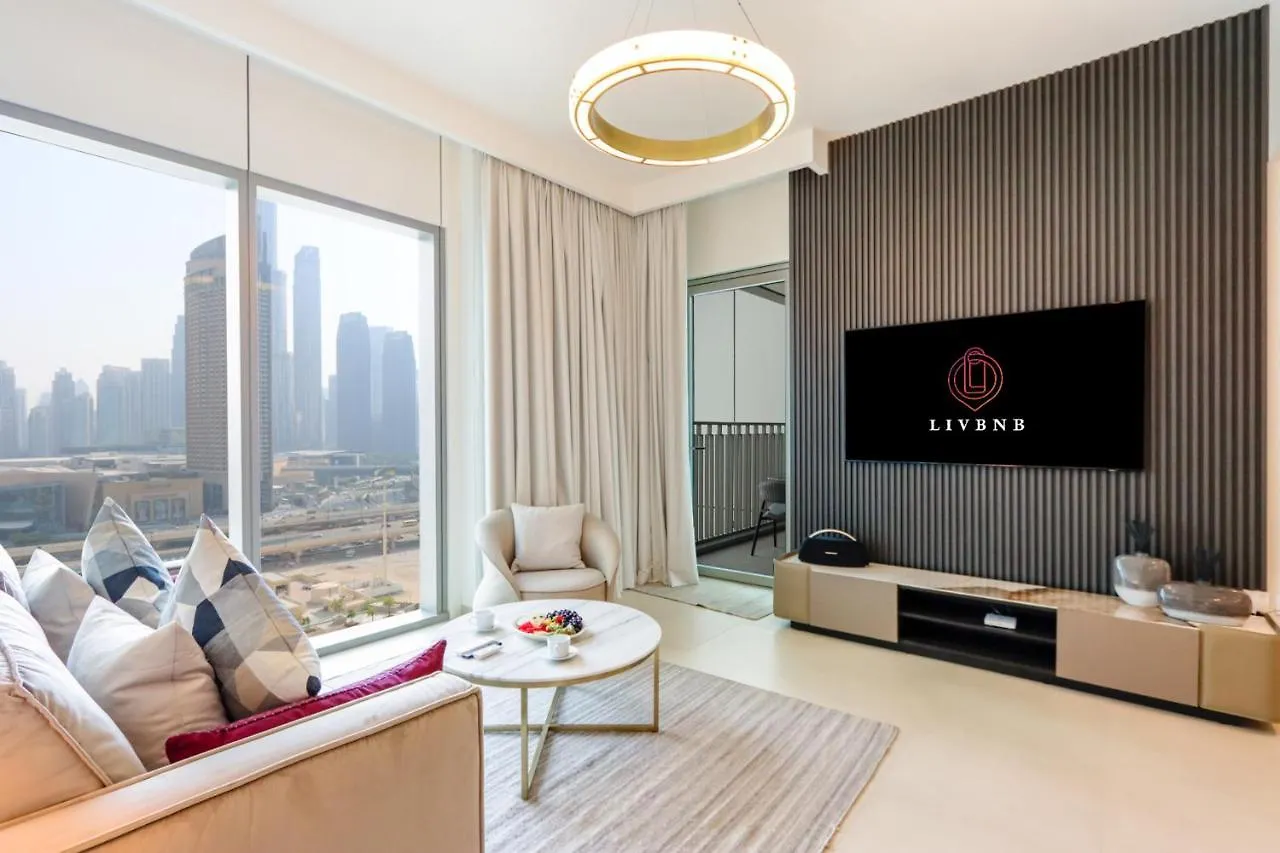 Livbnb Suites - Lavish 2Br W/ Burj Khalifa Views & Near Dubai Mall location
