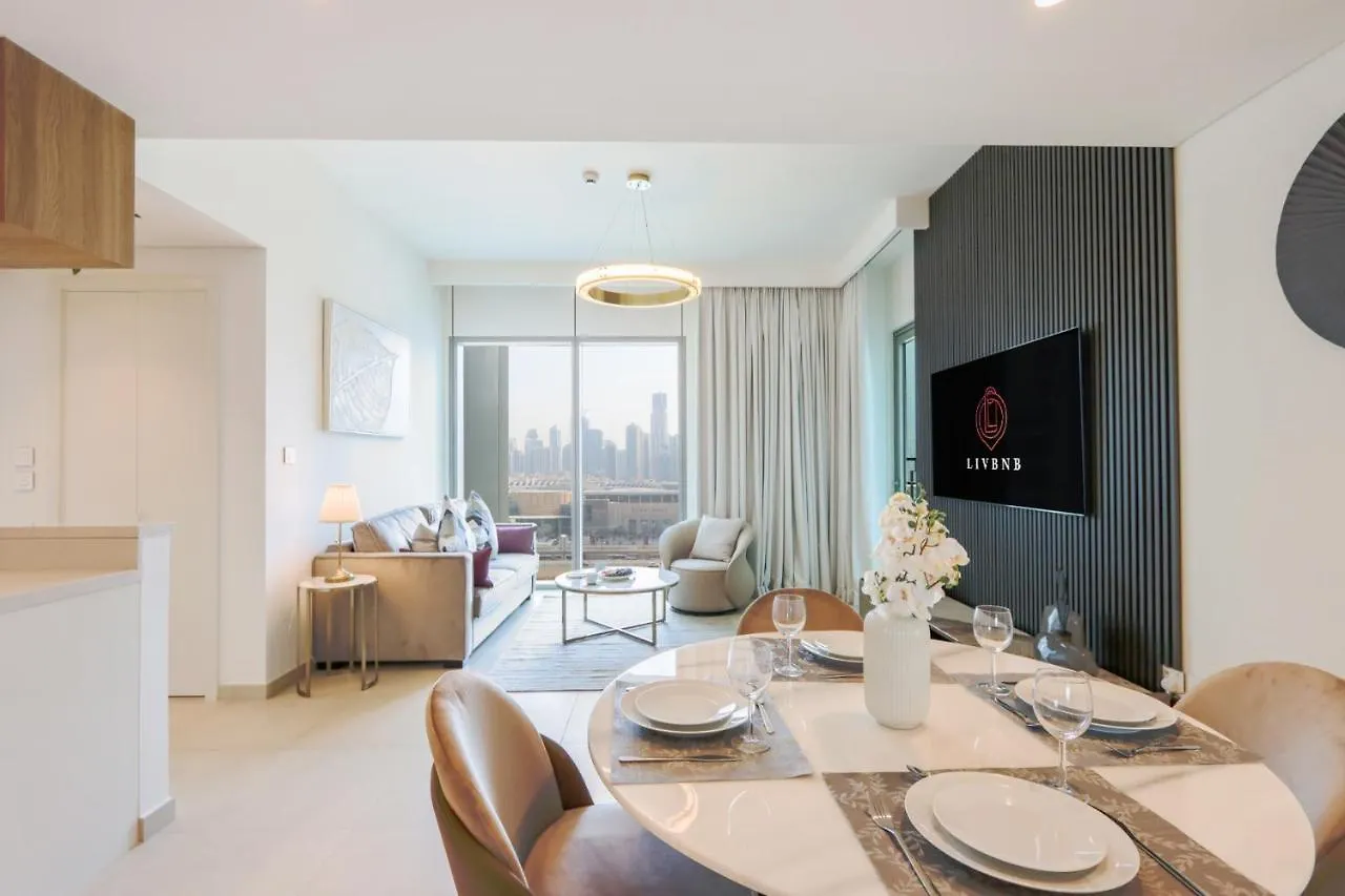 Livbnb Suites - Lavish 2Br W/ Burj Khalifa Views & Near Dubai Mall
